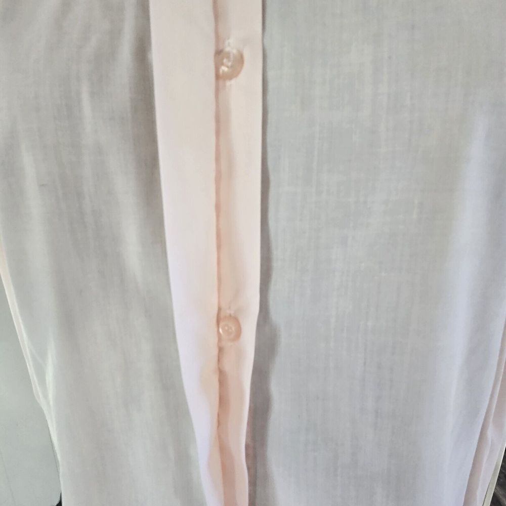 Vintage‎ 80s Womens Honors Lg Pink Lace Collar Button Up Blouse Romantic Cottage - Picture 16 of 16